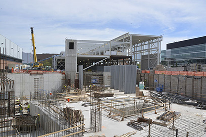 A view of the project from the west.