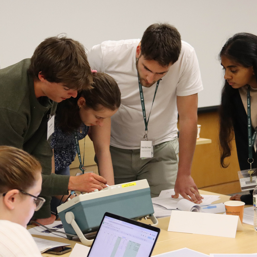 high schoolers working together