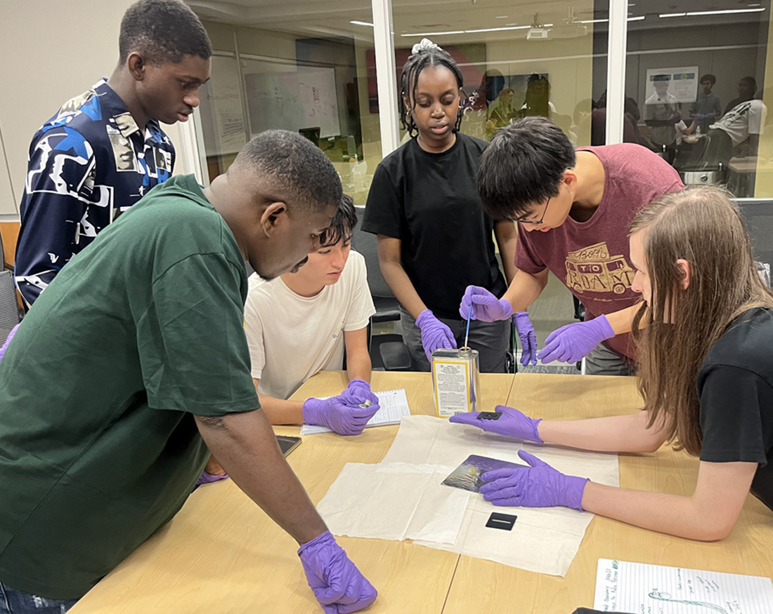 Kids doing experiment