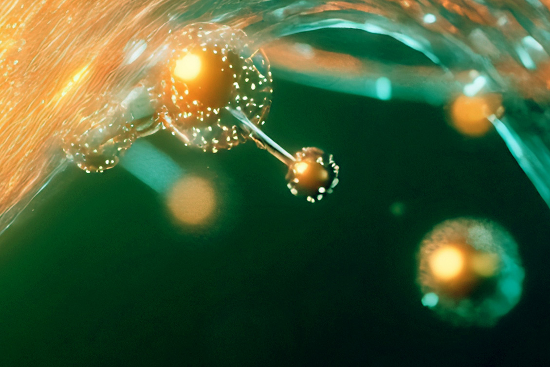 A graphic showing proton decay