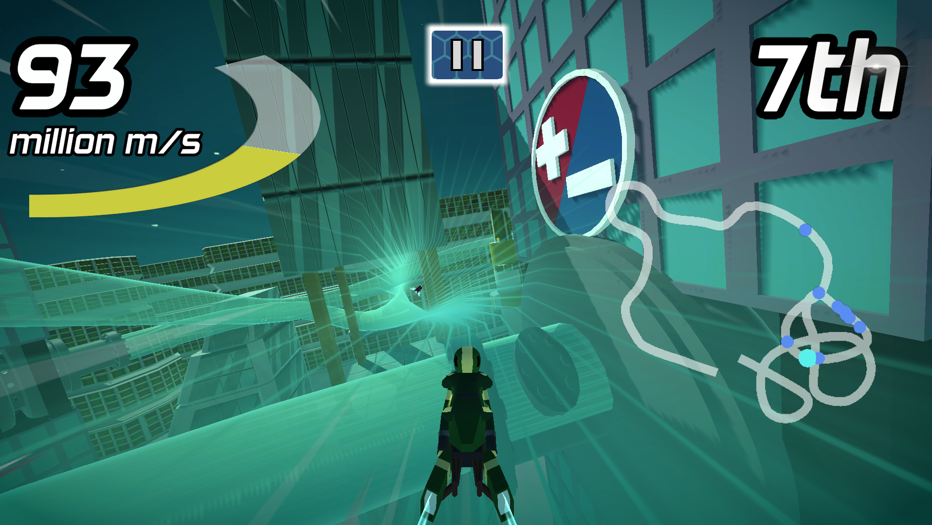 A screenshot of Isotopolis Racer