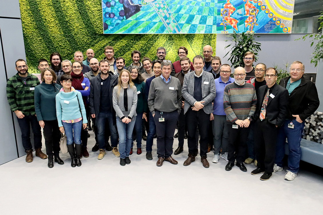 A group photo from the inaugural science meeting of the Centre National de la Recherche Scientifique and Michigan State University International Research Laboratory on Nuclear Physics and Astrophysics.