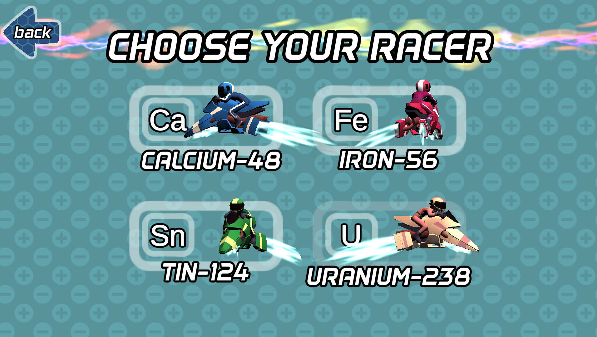 A screenshot of Isotopolis Racer