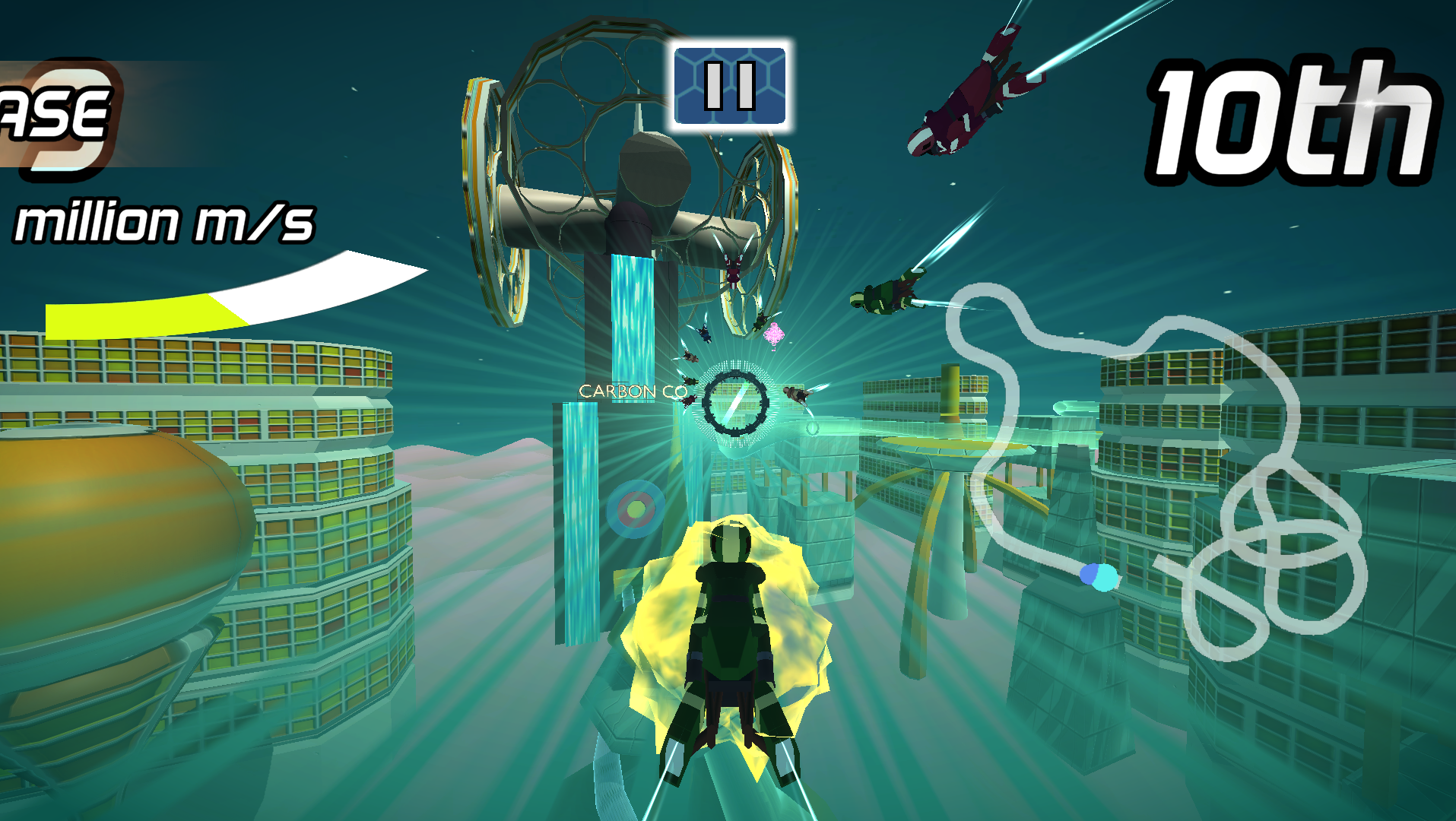 A screenshot of Isotopolis Racer