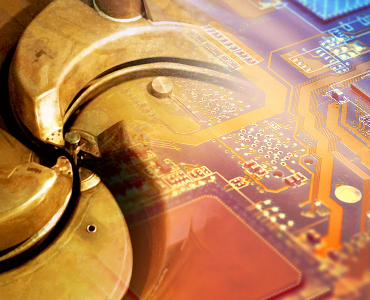 An illustration showing chip testing at the K500 Chip Testing Facility