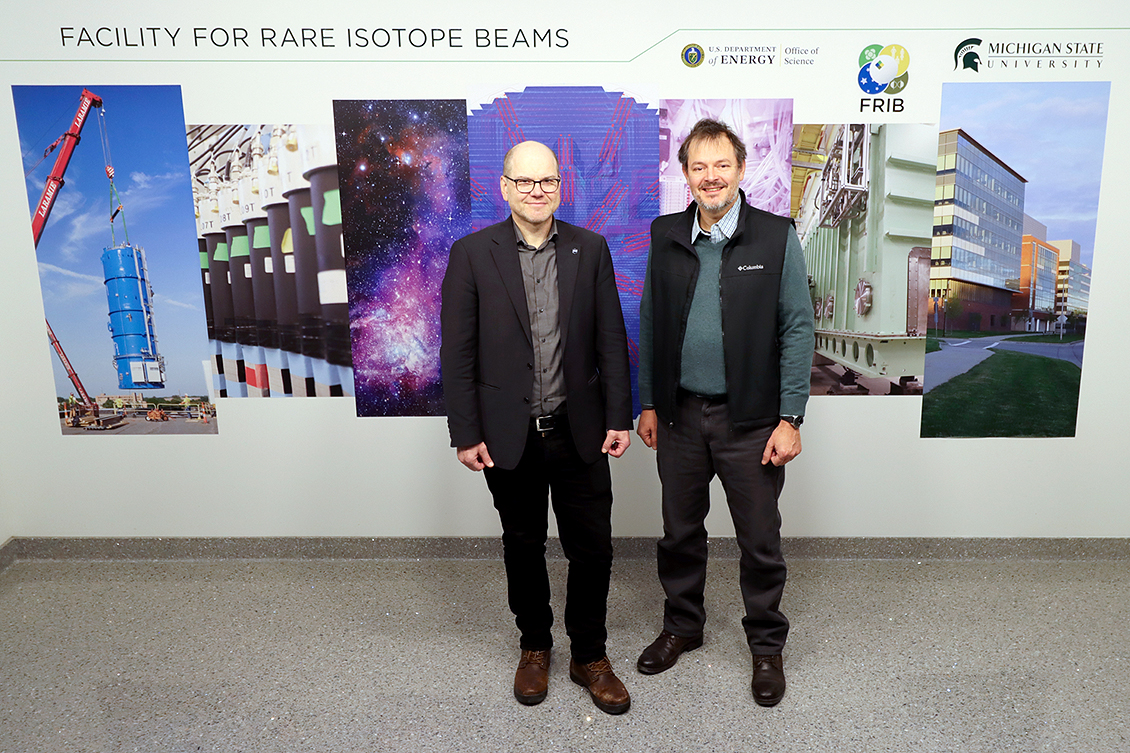 Jan Matas, director of the National Centre for Scientific Research, and Jerome Margueron, director of the IRL-NPA