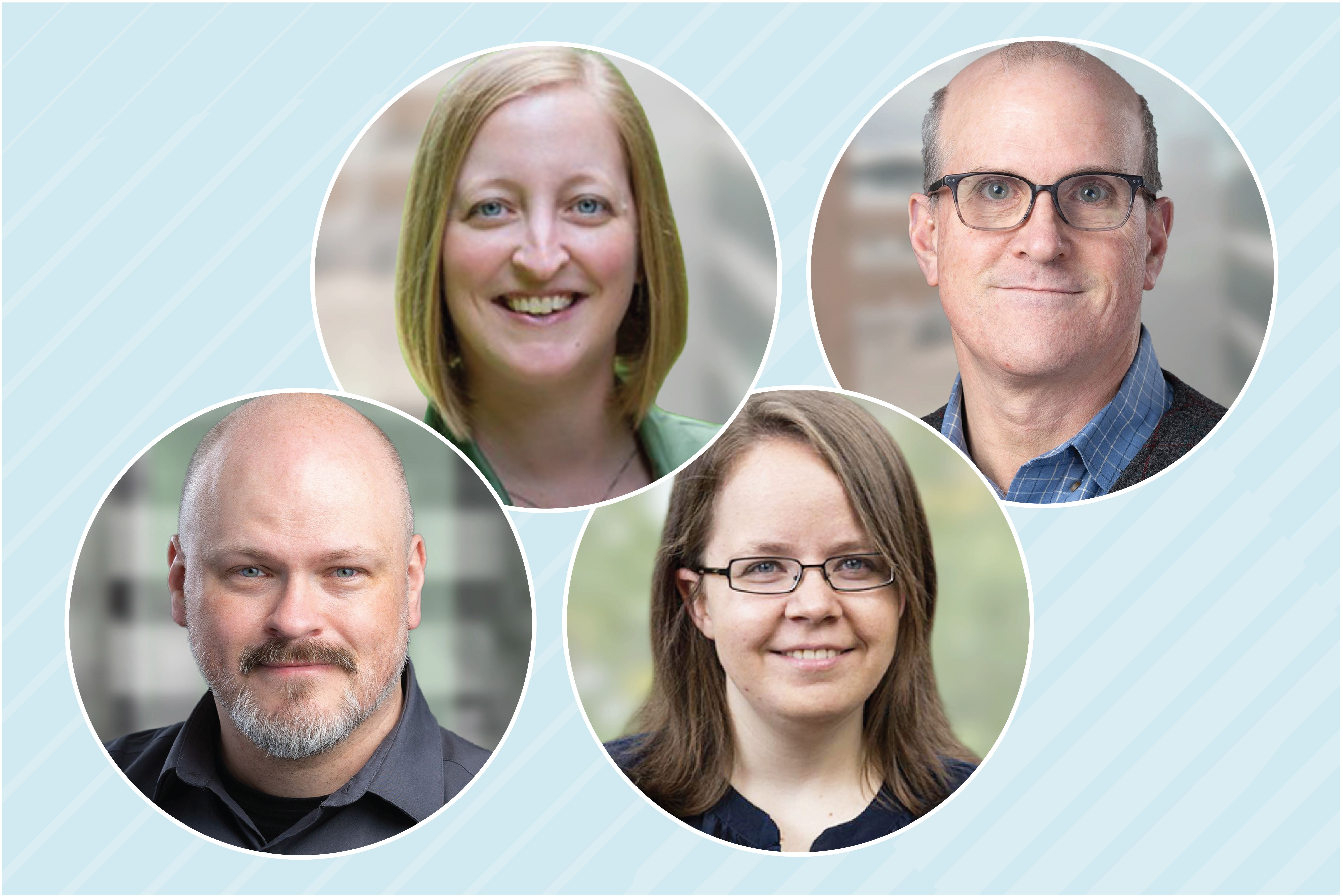 Pictured, from top to bottom: Katie Yurkewicz, Steve Lidia, Heiko Hergert, Heather Crawford.
