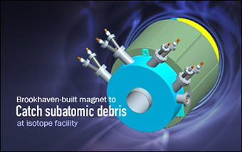 A graphic shows a rendering of a radiation-resistant magnet.