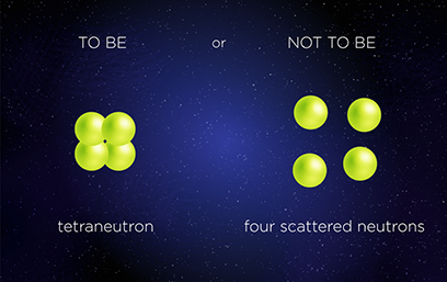 Images of a tetraneutron and four scattered neutrons