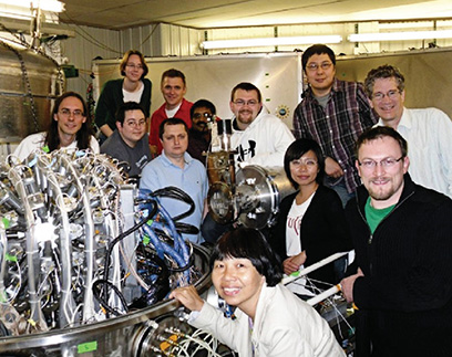 Shown are ten former post-docs and graduate students. Five currently hold faculty positions and three are staff members at national laboratories.