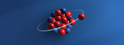 Graphic of a proton halo