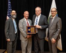 DOE-SC Office of Nuclear Physics (NP) Nuclear Physics Major Initiatives Program Manager Ivan Graff, DOE-SC OPA Director Kurt Fisher, FRIB Project Director and now FRIB Laboratory Director Thomas Glasmacher, and DOE-SC NP Facilities & Project Management Division Director Paul Mantica.